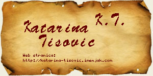Katarina Tišović vizit kartica